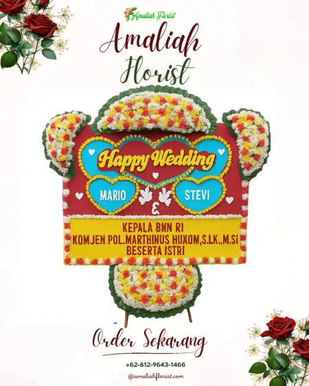 Papan Bunga Pernikahan Tebel